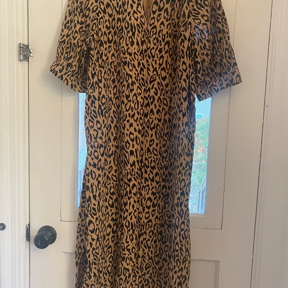 Anthropologie, worn once, McKenzie Leopard Midi Dress, Size Large - Picture 6 of 7